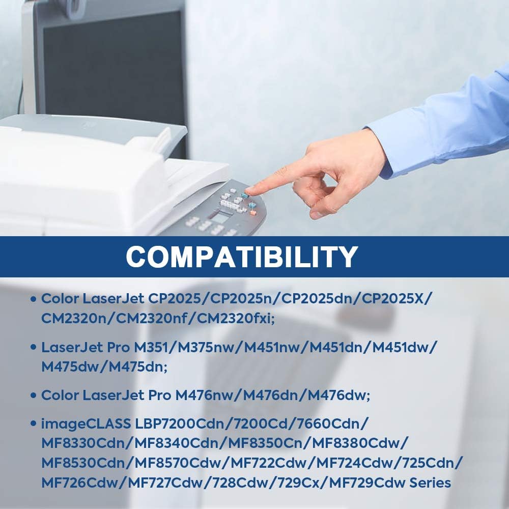SMARTOMI 305X CE410X Toner Cartridges Remanufactured for HP 305X CE410X 305A CE411A CE412A CE413A for HP LaserJet Pro 400 color M451dn M451nw M451dw MFP M475dw M475dn M375nw M351a (4-Pack) - Image 5