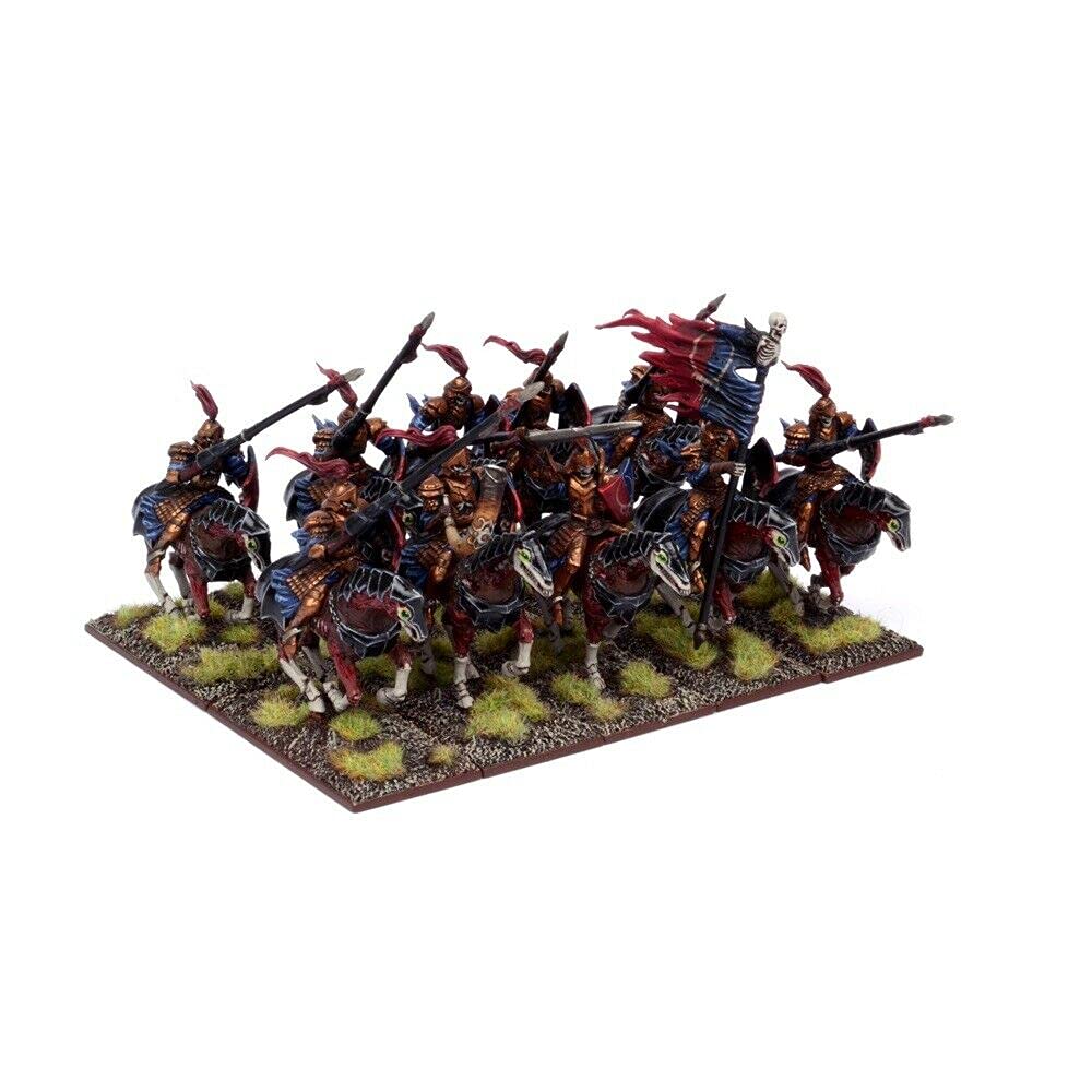 Mantic Undead Revenant Cavalry Regiment - 10 Plastic Resin Miniatures, 10 Bases, 1 Case - Age 14+