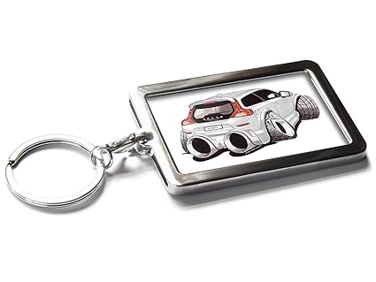 Koolart Cartoon - Llavero de Metal para Coche Volvo C30, Blanco ...