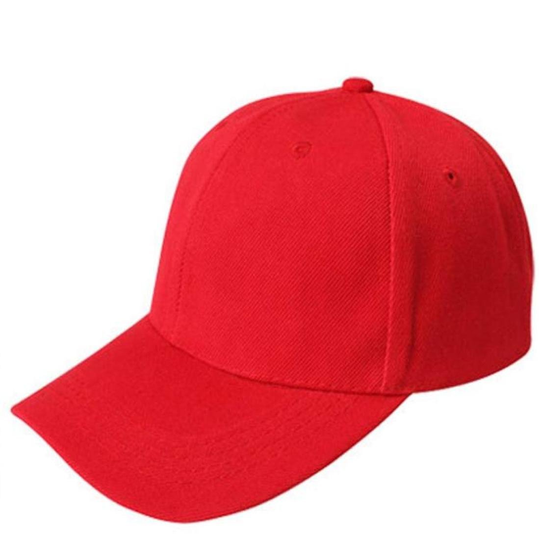 solid red baseball cap