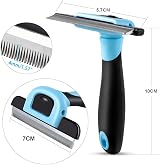 DDSHUN Deshedding Tool for Dogs Cats and Horses - Detachable Dematting Comb view 2
