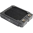 Dracaena.io 120mm - 28mm/1.1 inch Thick Computer Radiator, 14 Tubes Copper Water Cooling Cooler for CPU Heat Sink - Liquid Heat Exchanger Dual G1/4 Thread, Black
