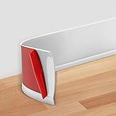 POPAKAN Flexible Baseboard Molding Trim 4" x 15 ft, 20ft 40ft 50ft 60ft 100ft Self-Adhesive Vinyl Wall Base Cove Base, Peel and Stick Rubber Wall Base Molding Trim - White