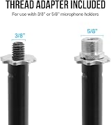 Tiger Microphone Stand with Round Base Black - Adjustable, Durable view 3
