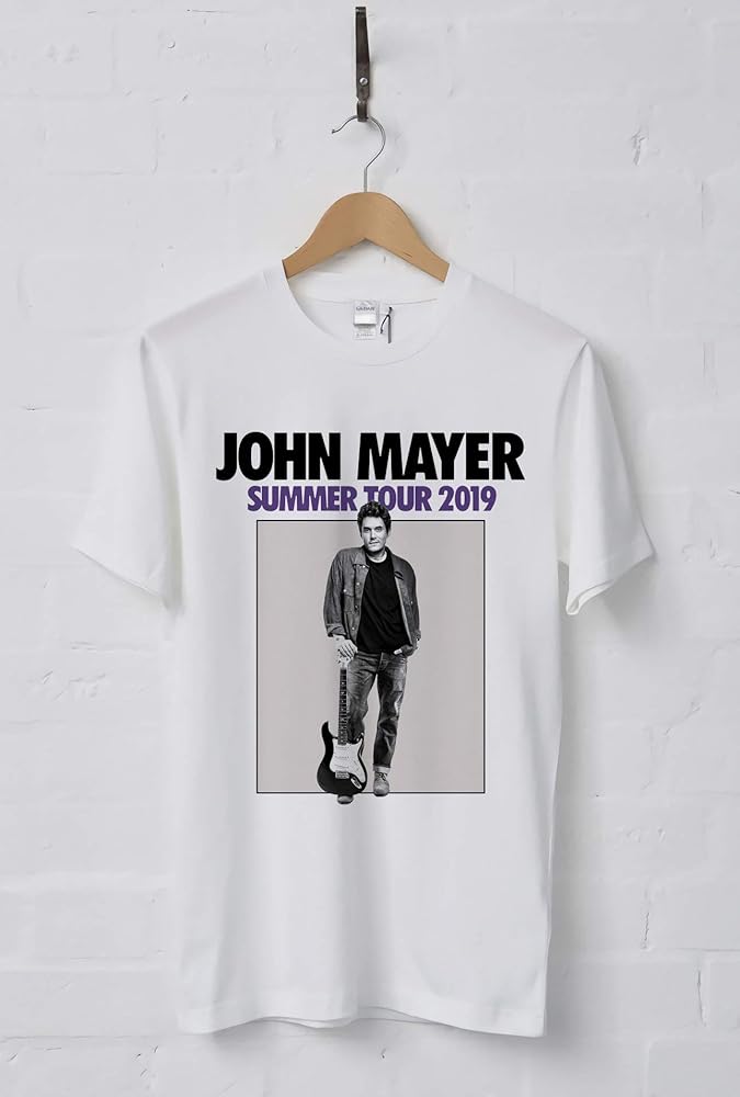 John Mayer World Tour 2019 Pratiwi Classic T Shirt Vintage 90s Best T Shirt S X | Pilihax