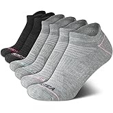 Nautica Womens Ankle Socks - 6 Pack Cushioned Low Cut Tab Breathable Athletic Socks with Arch Support Running Sock for Women