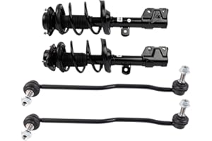 TRQ Front Suspension Kit Complete Strut & Coil Spring Assembly Sway Bar Stabilizer Link Compatible with 2015-2017 Subaru Outback