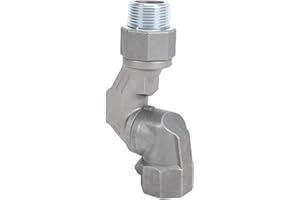 Fafeicy 360 Degree Fuel Hose Connector, 1in NPT Swivel Universal Joint for Fuel System Fittings, Zinc Alloy Rotating Adapter 