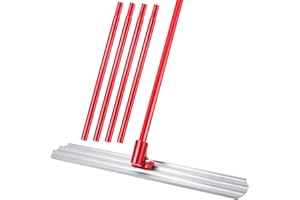 Bull Float Tools Kit, 46"x8" Concrete Tools Heavy-Duty Cement Smoothing Tool with Handle x4 and Bull Float Bracket