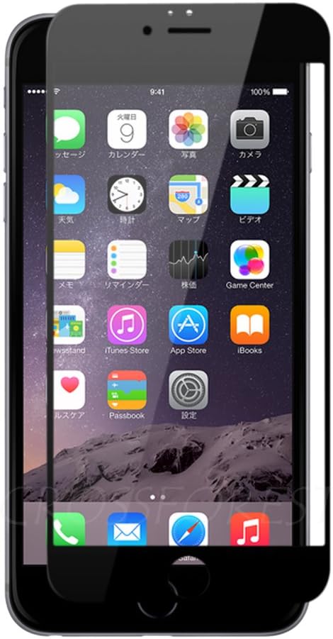 CROSSFOREST Glass Screen Protector for iPhone6(S)Plus | Full-Cover | Round Edge | CF-GFIP6series Black