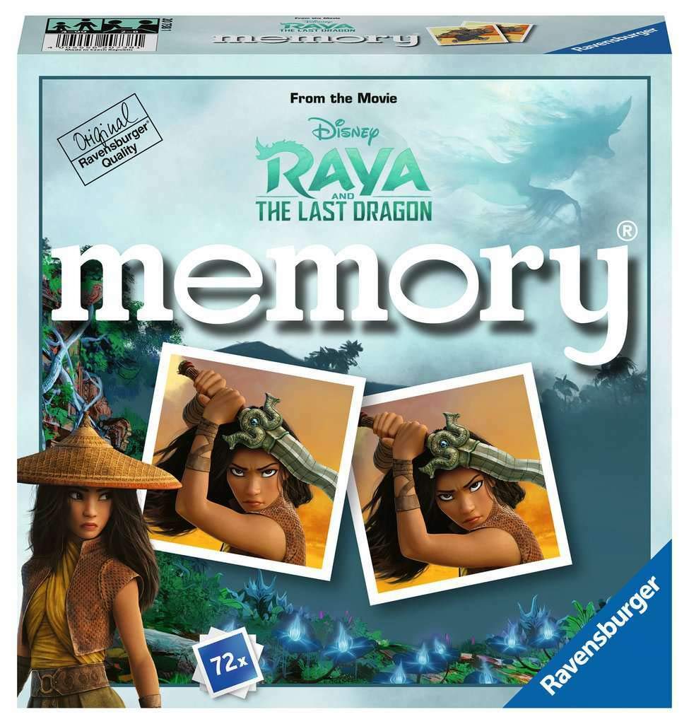 Ravensburger 20738 Disney Raya and the last Dragon Memory, the classic game for all Raya fans, memory game for 2-8 players from 4 years