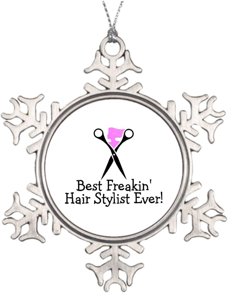 Beauty Hair Dresser Personalised Christmas Tree Decoration Picture Snowflake Ornaments