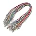 OUTUXED Necklace Cord 150pcs，Bulk Colored 1.5mm Waxed Cotton Necklace Chain with Lobster Claw Clasp for Pendants Bracelet Necklace and Jewelry Making (15 Colors)