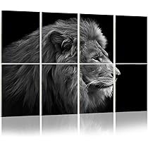 8 Panels Art Acoustic Soundproof Wall Panels - 48x32 Inch Set, Decorative Sound Absorbing Padding For Home Studio