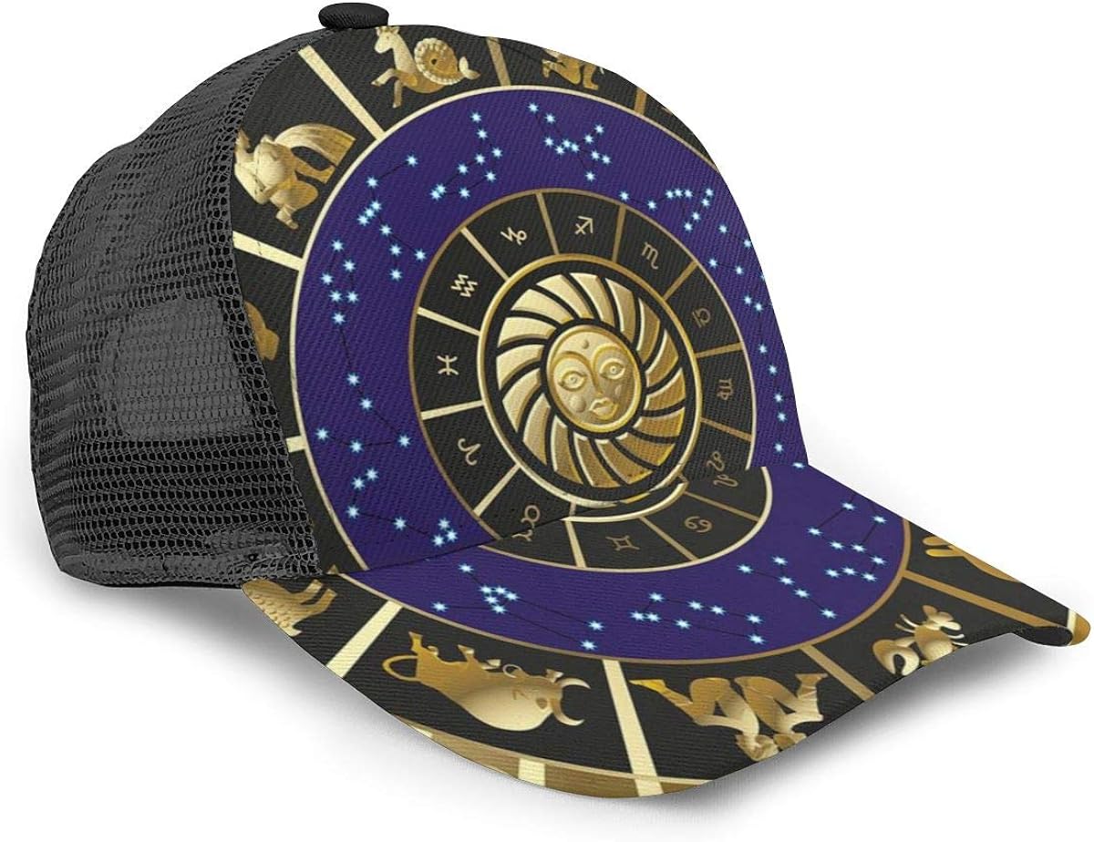 Unisex Baseball Cap Astrology Zodiac Horoscope Constellations Caps