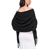 RHQKK Pashmina Shawl and Wraps for Evening Dresses Resemble Cashmere Scarf for Women Wedding Winter Warm Shawls