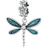 VOROCO Butterfly Dragonfly Cat Charm for Bracelet Cute Animal Collection Bead & Charm for Women Girls 925 Sterling Silver Pendant & Dangle Charm Jewelry for Bracelet and Necklace
