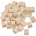 Amazon.com: ZEONHEI 300 PCS 1 Inch Natural Wood Blocks, Unfinished Wood ...
