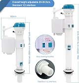 Apragaz Dual Flush Toilet Cistern Kit Universal 2" Outlet Adjustable Height view 2