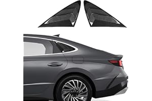 XYHGM for Hyundai Sonata 2020 2021 2022 2023 2024 2025 Window Louvers Rear Side Window Louvers Air Vent Scoop Shades Cover Blinds Trim Exterior Accessories 2PCS(Carbon Fiber)
