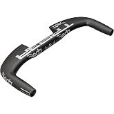 Deda Elementi Unisex's Tribar Aero Carbon Handlebar, Black, 31.7mm
