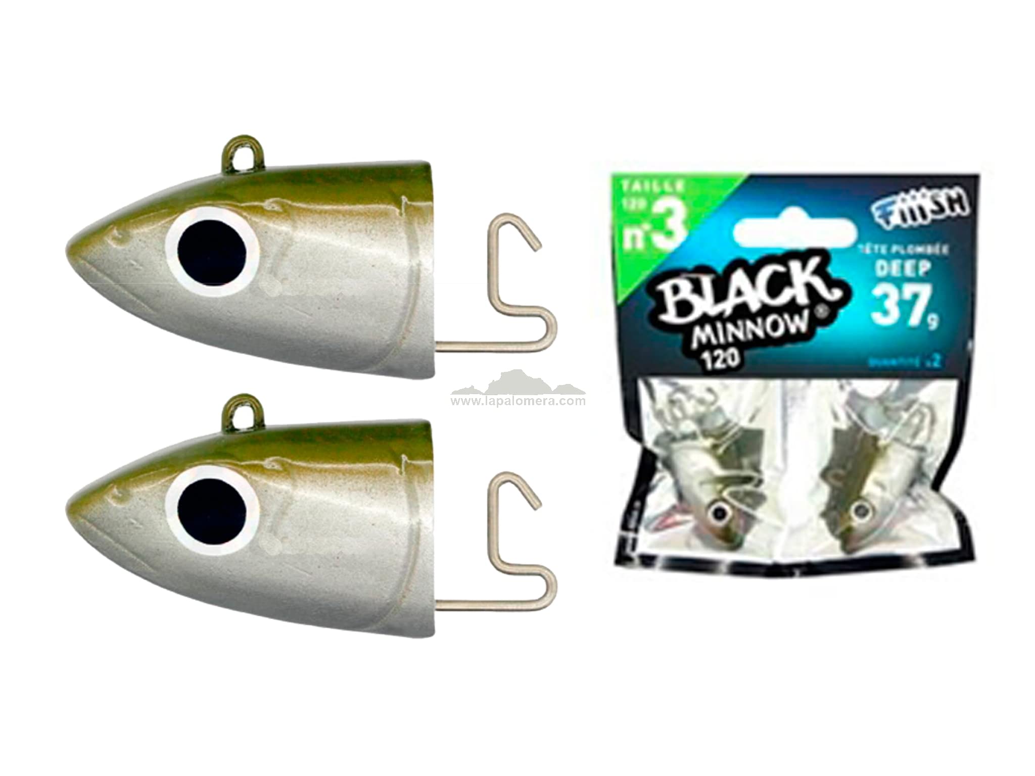Fiiish Tete Plombee Deep Black Minnow No.3-37g - Kaki - BM346