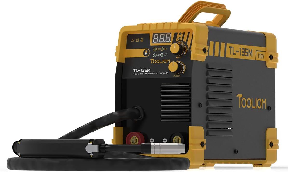 TOOLIOM 135A MIG Welder 110V Flux MIG/Lift TIG/Stick 3-in-1 Weding Machine IGBT DC Inverter - - 