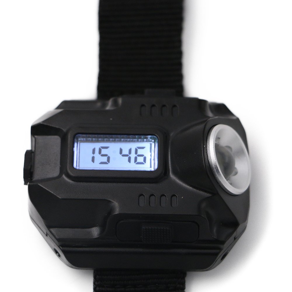 uthome linterna de reloj, LED reloj de pulsera linterna linterna luz USB recargable linterna, táctica recargable linterna reloj de pulsera lámpara de reloj, carga 2 correa (cable de carga incluido)