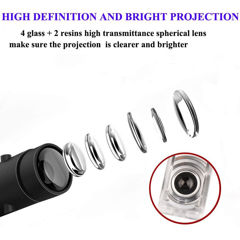 2pcs Car Door Welcome Light HD Led Logo Spotlight for Buick, Ground Ghost Shadow Symbol Emblem Courtesy Step Projector Lights for Buick LaCrosse Envision Allure Enclave Encore 5W