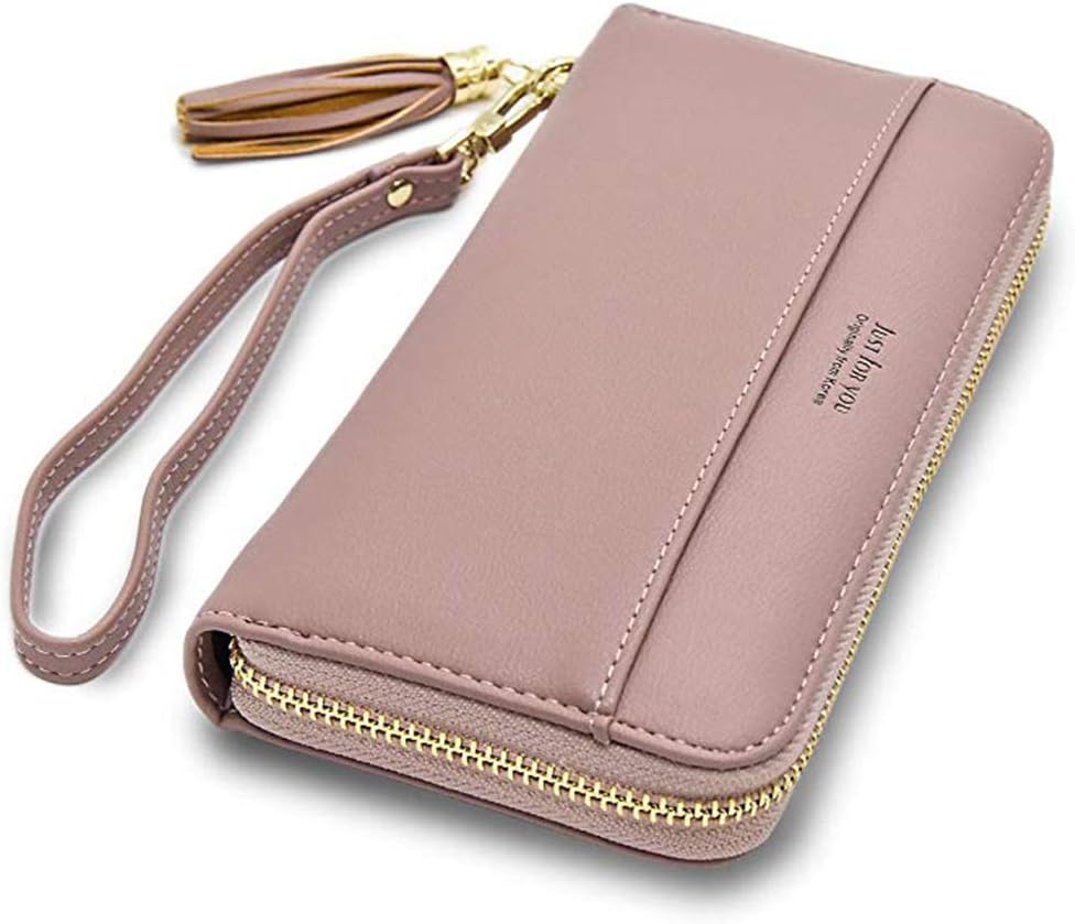 Women Leather Wallets to Organize Your Cash, Passport, Card, and Phone with Removable Wristlet Strap
