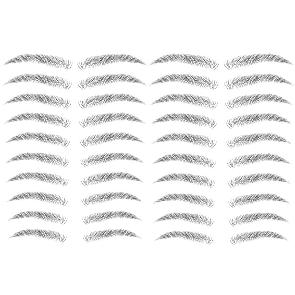 Yesallwas 4D Eyebrow Tattoo Sticker 20-Pairs False Eyebrows Long Lasting Waterproof Makeup Eyebrow Transfers Stickers for Women Lady 2 Sheets (STM-03)