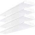 ANTLUX 4FT LED Wraparound 40W Shop Lights for Garage, 4400lm, 4000K, 4 Foot Crystal LED Wrap Light, 48 Inch Integrated Linear Strip Flush Mount Office Workshop Ceiling Lighting Fixture, 4 Pack