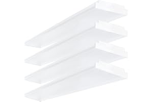 ANTLUX 4FT LED Wraparound 40W Shop Lights for Garage, 4400lm, 4000K, 4 Foot Crystal LED Wrap Light, 48 Inch Integrated Linear Strip Flush Mount Office Workshop Ceiling Lighting Fixture, 4 Pack