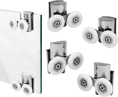 KAFENDA Zinc Alloy Shower Door Rollers 23mm Twin Shower Door Runners 4pcs