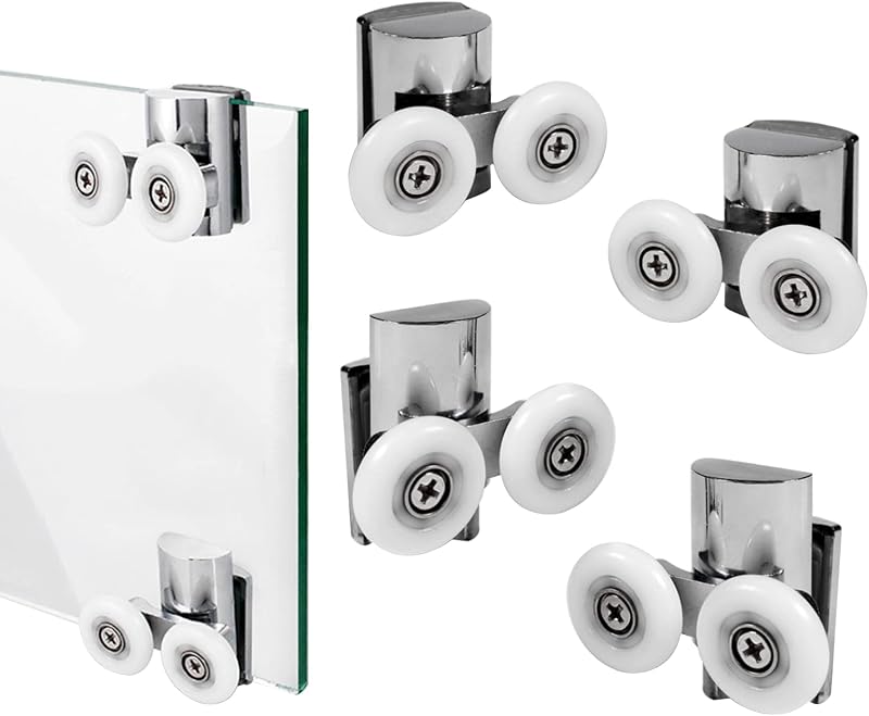 KAFENDA Zinc Alloy Shower Door Rollers 23mm Twin Shower Door Runners 4pcs