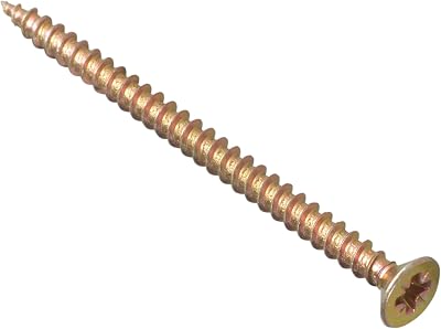 ForgeFix Multi-Purpose Single Thread Screws 4.0 x 60mm Zinc Yellow Passivated