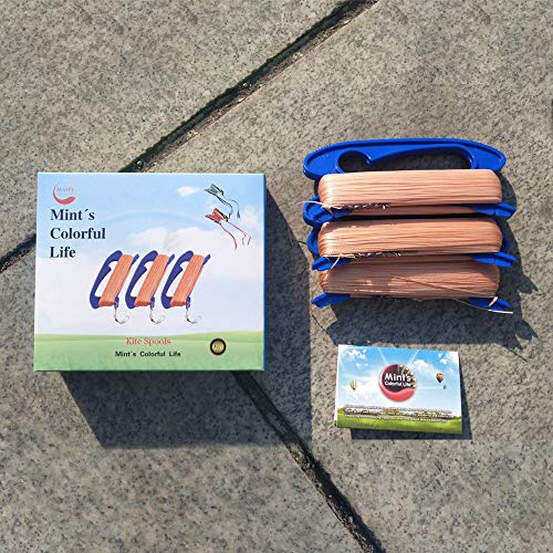 Mint's Colorful Life Kite Handle with line,300ft Durable String and Connector Ready, 3 pcs