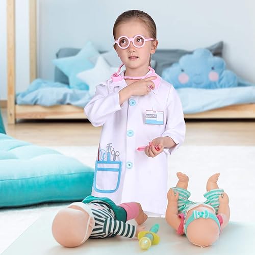 Doctor Costume for Kids Doctor Coat Halloween Role Play Dress