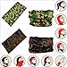 VANCROWN Headwear Head Wrap Sport Headband Sweatband 220 Patterns 12 in 1 Magic Scarf 12PCS & 6PCS 12 in 1 (12PCS.Camouflage 1)