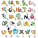 HomeEvolution ABC Animals Alphabet Baby Nursery Kids Peel and Stick Educational Wall Arts Sticker Decals
