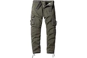 Maiyifu-GJ Men's Camo Hiking Cargo Pants Casual Lightweight Multi Pocket Pant Straight Outdoor Tactical Military Trousers