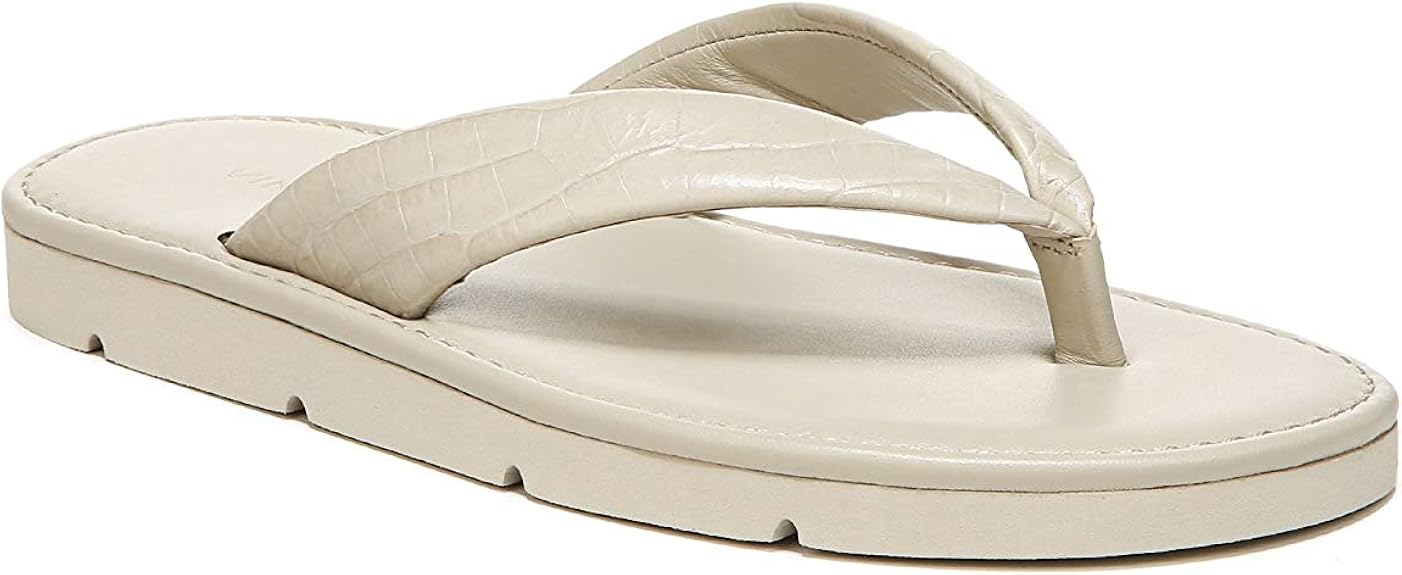 Amazon.com: Vince. Women's Olexa Flip-Flop, Cobblestone Croc, 5: Shoes