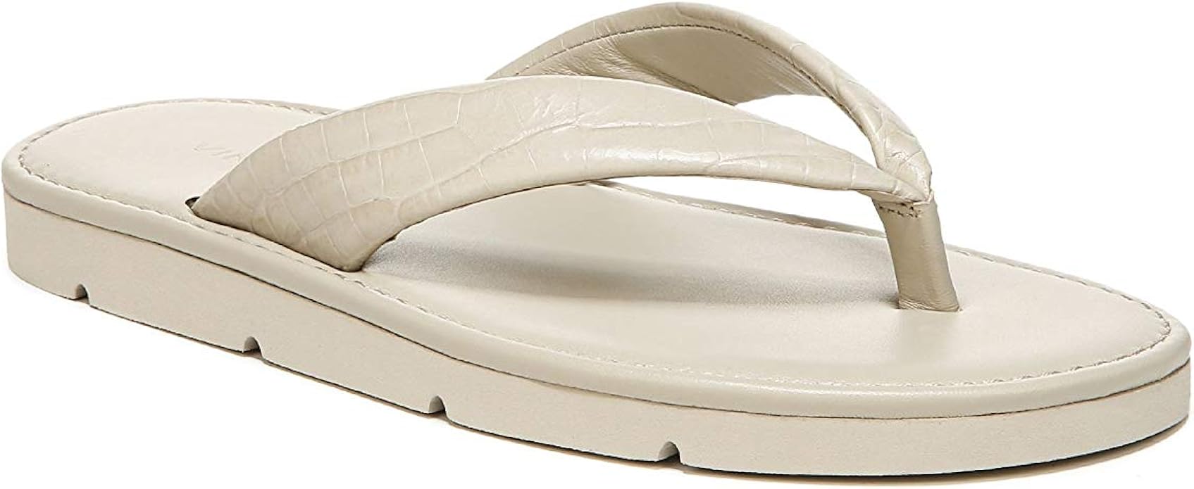 Amazon.com: Vince. Women's Olexa Flip-Flop, Cobblestone Croc, 5: Shoes
