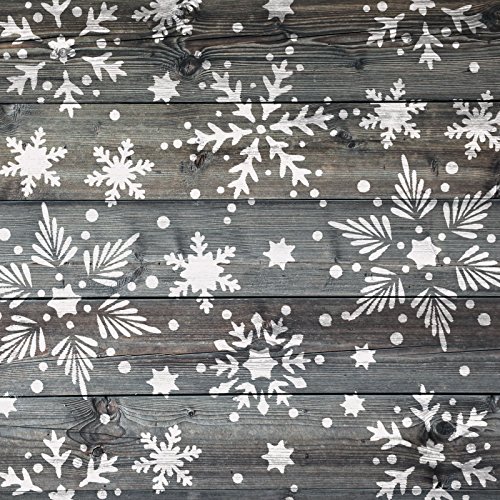 Snowflakes Pattern Stencil Template - Reusable Christmas Stencil with Multiple Sizes Available