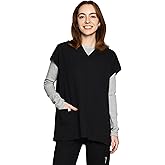 LAMBDA ACADIA Aria Drop Shoulder Scrub Top for Women–2 Pockets, V-Neck, High Stretch, Easy Care, Oversize Fit