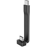 DockCase Short USB-C to USB-C Cable, 60W Charging U-Type USB C Cable, 10Gbps Data Transfer, 4K@120/60Hz Video Display for iPhone 16 15 Pro Max, iPad, Thunderbolt 4/3, Hub, External SSD (7.4cm)