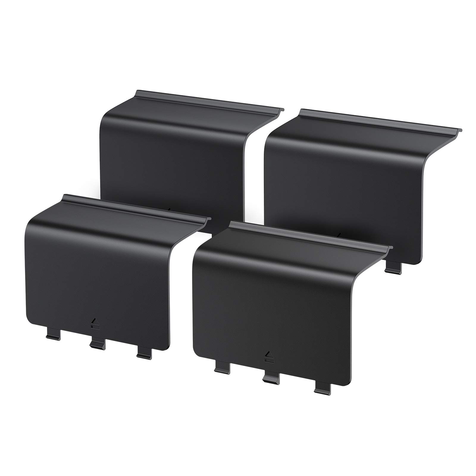 Avorast 4 Pack Battery Back Cover for Xbox Series X/S Controller (2020) [NOT for Xbox One&One S], Replacement Battery Back Shell Covers Compatible with Xbox Series X, Series S Controllers (Black)
