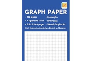 Graph Paper, Grid Paper, Pad 4x4 4 squares to 1 inch Notepad Workbook - 120 pages: 4 Squares to 1 Inch Graph Paper for Maths,