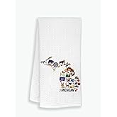 Moonlit93 Michigan State Map Kitchen Towel, U.S. State Souvenir Tea Towel, Multi-Purpose Towel, Soft & Absorbent Kitchen Towel, Towel for Michigan Lovers, Travel Michigan Souvenir