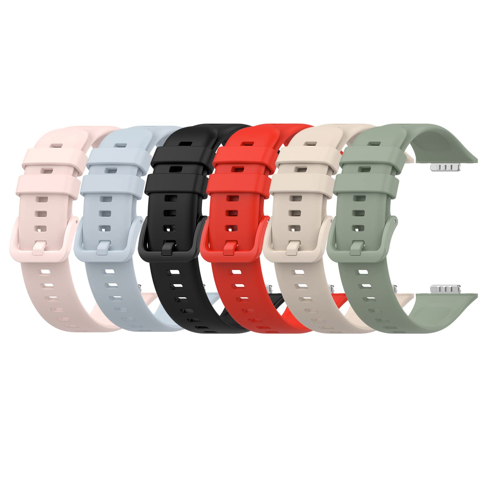Chofit 6-Pack Straps Compatible with Huawei Watch Fit 2 Active Strap, Soft Silicone Sport Replacement Colourful Band Wristband for Huawei Watch Fit 2 Active Edition Only (6A)